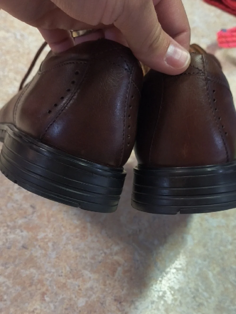 Unstructured By Clarks Men's Dark Brown Leather Derby Lace-Up Shoes